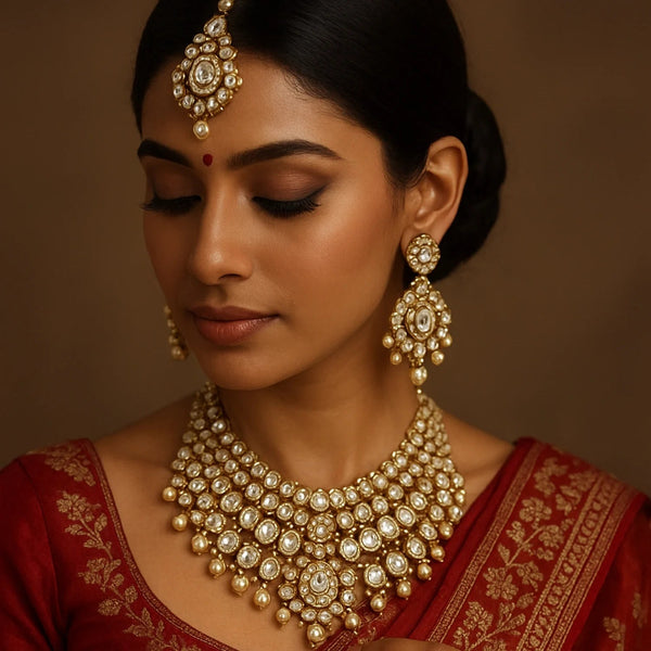 Laal Mehraab Jadau Bridal Necklace Set